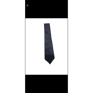 Authentic Emporio Armani men’s silk tie in a deep navy/charcoal tone.